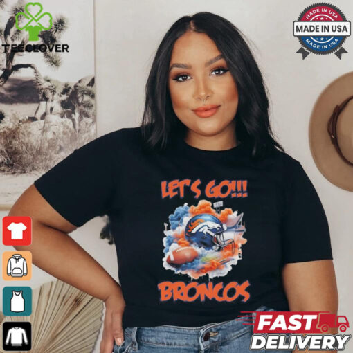 Official Denver Broncos Vintage Helmet Let’s Go Broncos shirt