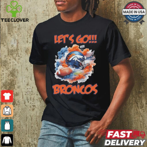 Official Denver Broncos Vintage Helmet Let’s Go Broncos shirt