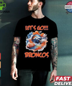 Official Denver Broncos Vintage Helmet Let’s Go Broncos shirt
