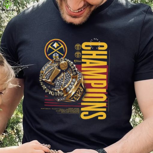 Official Denver Nuggets 2023 Nba Finals Champions Slam Bling Ring T Shirt