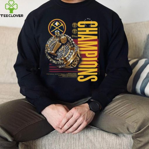 Official Denver Nuggets 2023 Nba Finals Champions Slam Bling Ring T Shirt