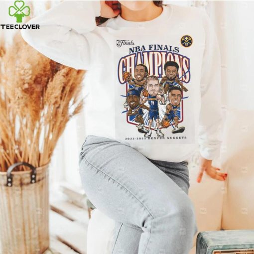 Official Denver Nuggets 2023 Nba Finals Champions Windmill Team Caricature T Shirt