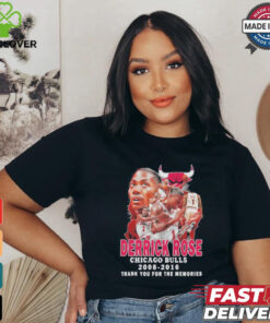 Official Derrick Rose Chicago Bulls 2008 2016 Thank You For The Memories Signatures Shirt