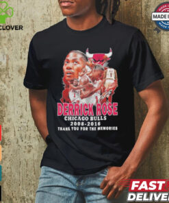 Official Derrick Rose Chicago Bulls 2008 2016 Thank You For The Memories Signatures Shirt