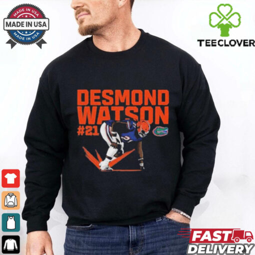 Official Desmond Watson #21 Individual Caricature Florida Gators NCAA Football t shirt