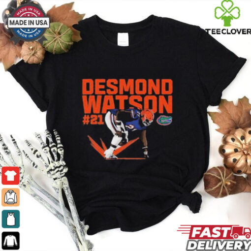 Official Desmond Watson #21 Individual Caricature Florida Gators NCAA Football t shirt