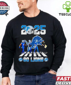 Official Detroit Lions 2025 players signatures go Lions shirt