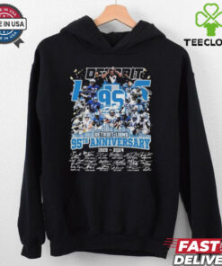 Official Detroit Lions 95th Anniversary 1929 2024 Thank You Signatures Shirt