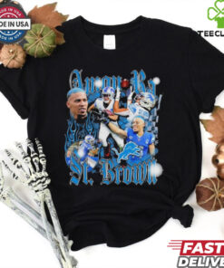 Official Detroit Lions Amon Ra St. Brown Notorious Player Graphic T Shirt