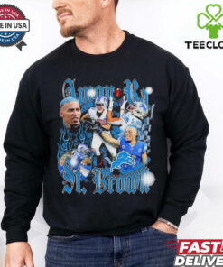 Official Detroit Lions Amon Ra St. Brown Notorious Player Graphic T Shirt