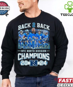 Official Detroit Lions Back To Back NFC North Division Champions 2024 Players Shirt