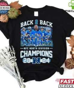 Official Detroit Lions Back To Back NFC North Division Champions 2024 Players Shirt