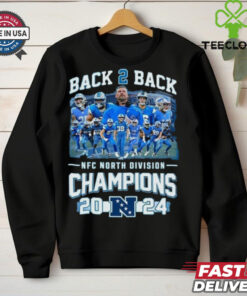 Official Detroit Lions Back To Back NFC North Division Champions 2024 Players Shirt
