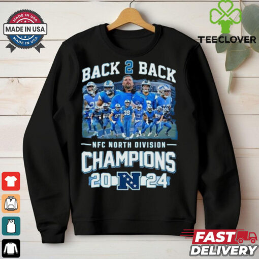 Official Detroit Lions Back To Back NFC North Division Champions 2024 Players Shirt