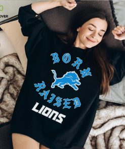 Official Detroit Lions Born X Raised Unisex T shirt