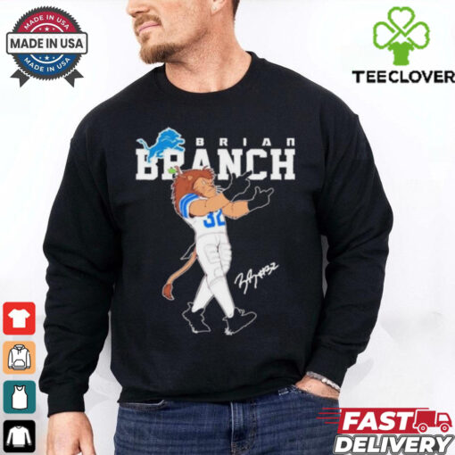 Official Detroit Lions Brian Branch Lions Mascot shirt