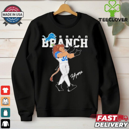 Official Detroit Lions Brian Branch Lions Mascot shirt