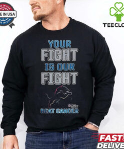 Official Detroit Lions Crucial Catch Intercept Cancer Your Fight Is Ours T shirt