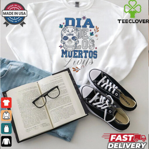 Official Detroit Lions Football Dia De Los Muertos Skull 2024 Shirt