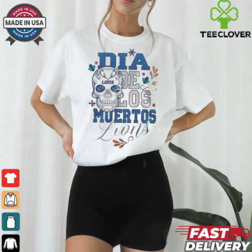 Official Detroit Lions Football Dia De Los Muertos Skull 2024 Shirt