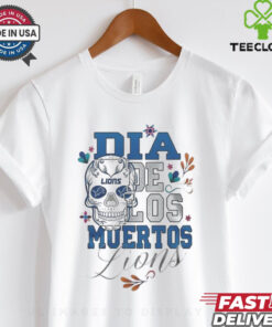 Official Detroit Lions Football Dia De Los Muertos Skull 2024 Shirt