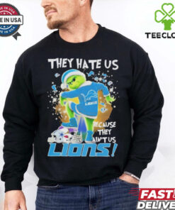 Official Detroit Lions Grinch They Hate Us Because They Ain’t Us T Shirt