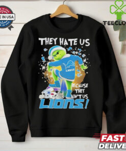 Official Detroit Lions Grinch They Hate Us Because They Ain’t Us T Shirt