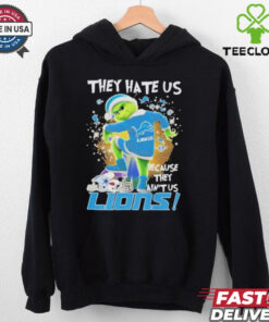 Official Detroit Lions Grinch They Hate Us Because They Ain’t Us T Shirt