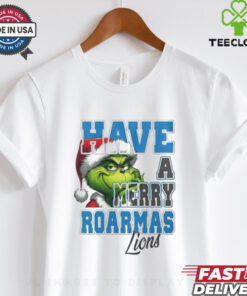 Official Detroit Lions Have A Merry Roarmas Lions Grinch Christmas Shirt