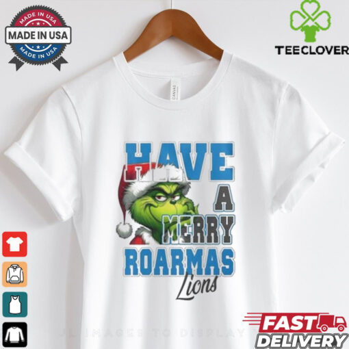 Official Detroit Lions Have A Merry Roarmas Lions Grinch Christmas Shirt