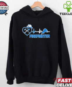 Official Detroit Lions Heartbeat Firefighter shirt