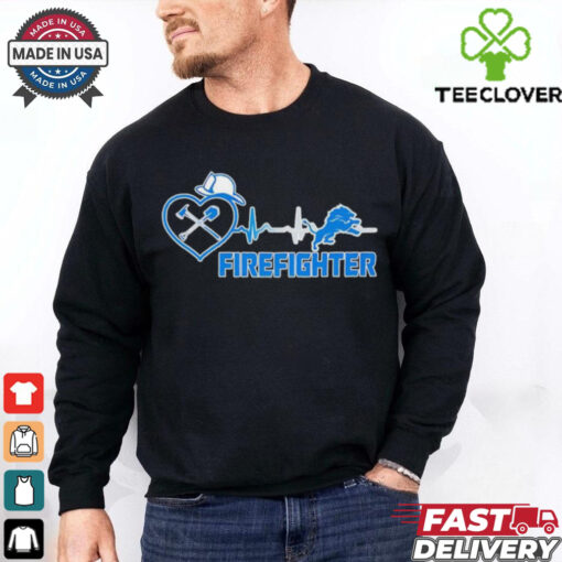 Official Detroit Lions Heartbeat Firefighter shirt