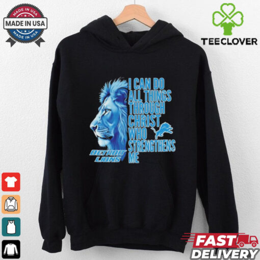 Official Detroit Lions I Can Do All Things Through Christ Who Strengthens Me Mascot T shirts