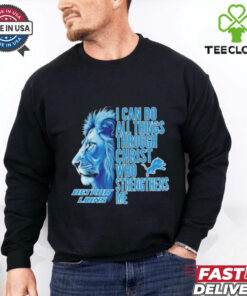 Official Detroit Lions I Can Do All Things Through Christ Who Strengthens Me Mascot T shirts
