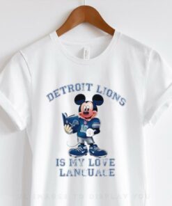 Official Detroit Lions Is My Love Language Mickey Reads Book shirt
