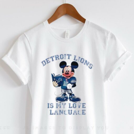 Official Detroit Lions Is My Love Language Mickey Reads Book shirt