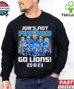 Official Detroit Lions Job’s Not Finished Go Lions 2024 Shirt