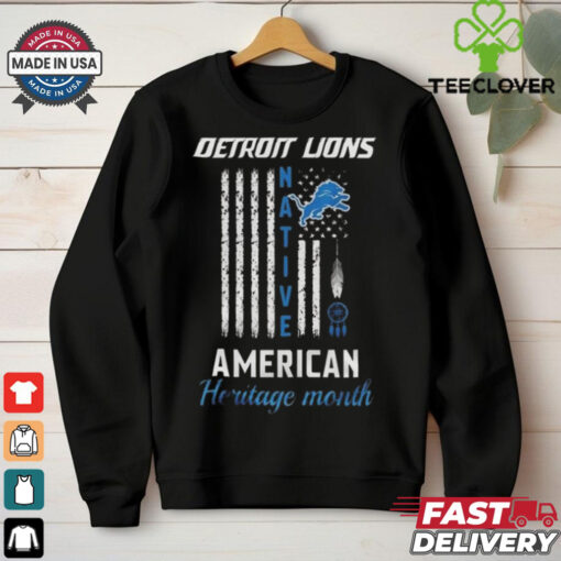 Official Detroit Lions Native American Heritage Month USA Flag 2024 Shirt