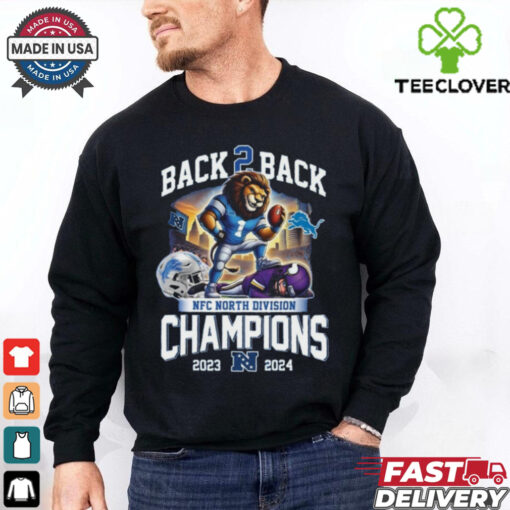 Official Detroit Lions Nfc North Division Champions Back To Back 2023 2024 T shirts