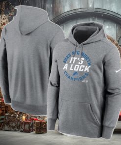 Official Detroit Lions Nike Heather Gray 2023 Nfc North Division Champions Locker Room Trophy Collection Pullover Hoodie