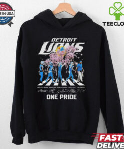 Official Detroit Lions One Pride Cherry Blossoms Bloom Walking Signatures 2025 Shirt