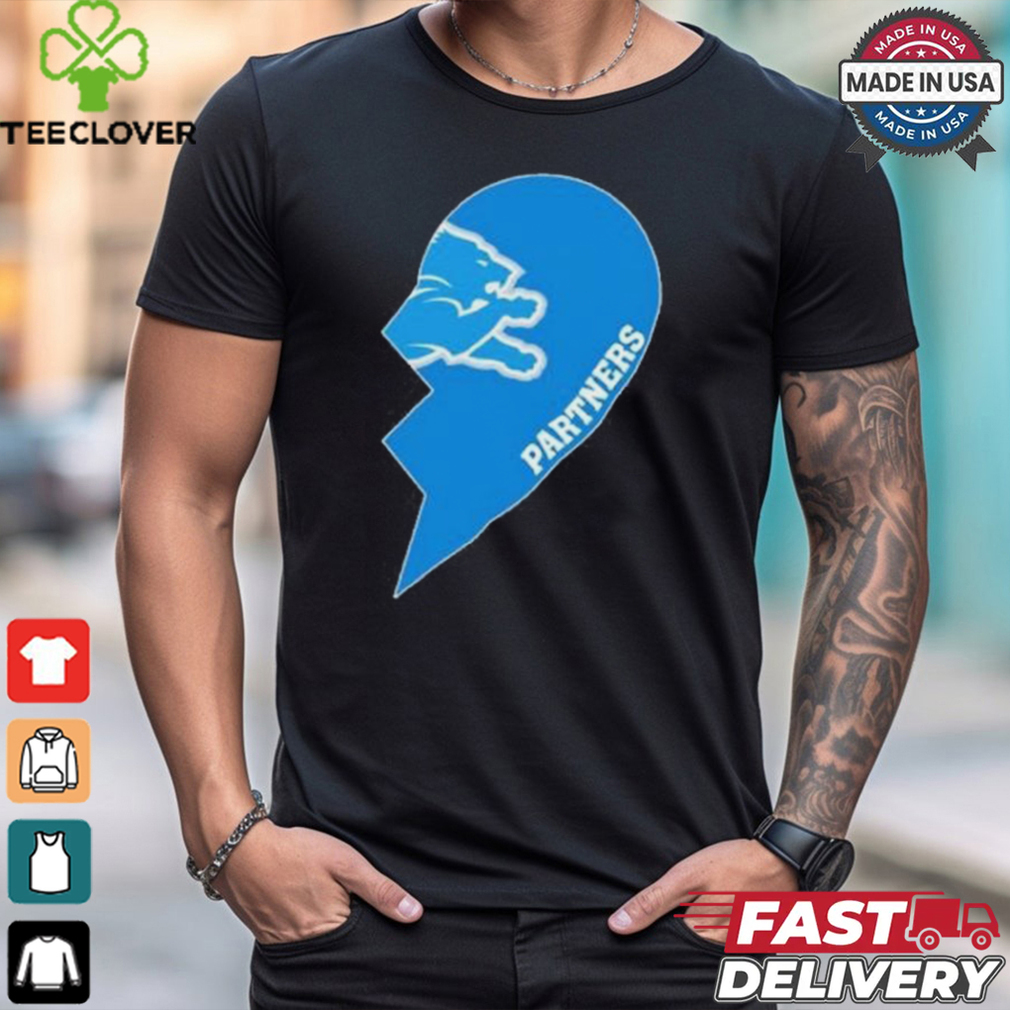 Official Detroit Lions Partners Half Heart Shirt Official Detroit Lions Partners Half Heart Shirt