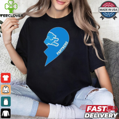 Official Detroit Lions Partners Half Heart Shirt