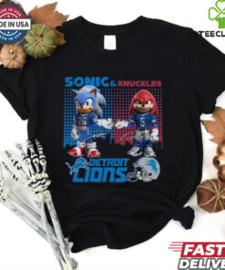 Official Detroit Lions Sonic And Knuckles The Champions NFC 2024 T Shirt