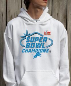 Official Detroit Lions Super Bowl LIX Champions Locker Room Logo Tee
