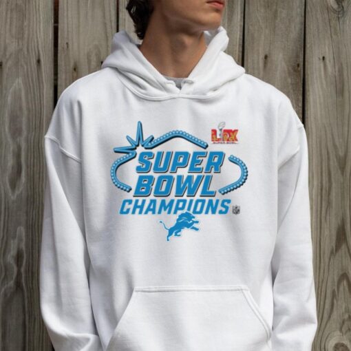 Official Detroit Lions Super Bowl LIX Champions Locker Room Logo Tee