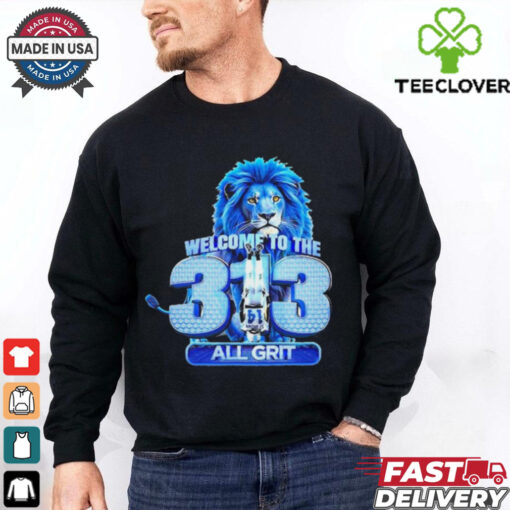 Official Detroit Lions Welcome To The 313 All Grit Amon Ra St. Brown Art t shirt
