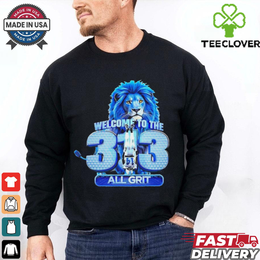 Official Detroit Lions Welcome To The 313 All Grit Amon Ra St. Brown Art t shirt Official Detroit Lions Welcome To The 313 All Grit Amon Ra St. Brown Art t shirt