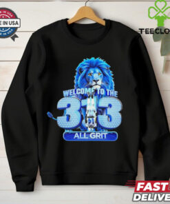 Official Detroit Lions Welcome To The 313 All Grit Amon Ra St. Brown Art t shirt