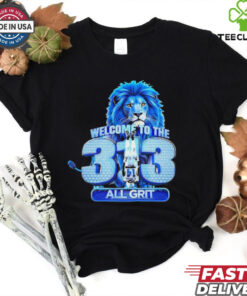 Official Detroit Lions Welcome To The 313 All Grit Amon Ra St. Brown Art t shirt